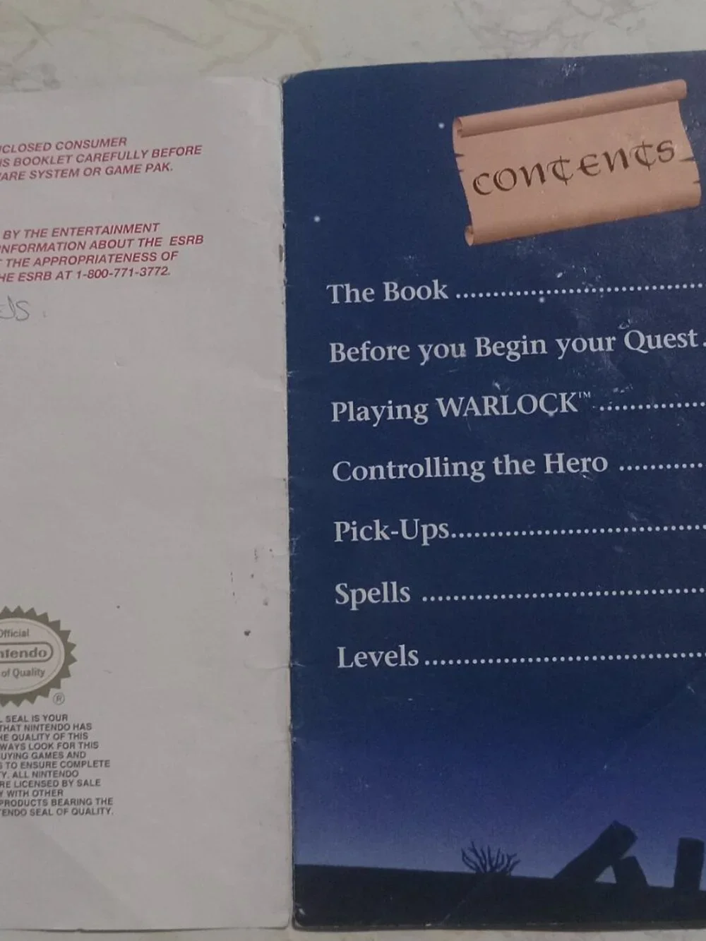 MANUAL ONLY Warlock Sega Genesis Instruction Book NO GAME
